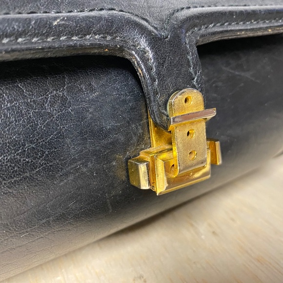 Vintage Collentz Barrel Purse • Black Leather • One Strap • Small - Picture 2 of 13